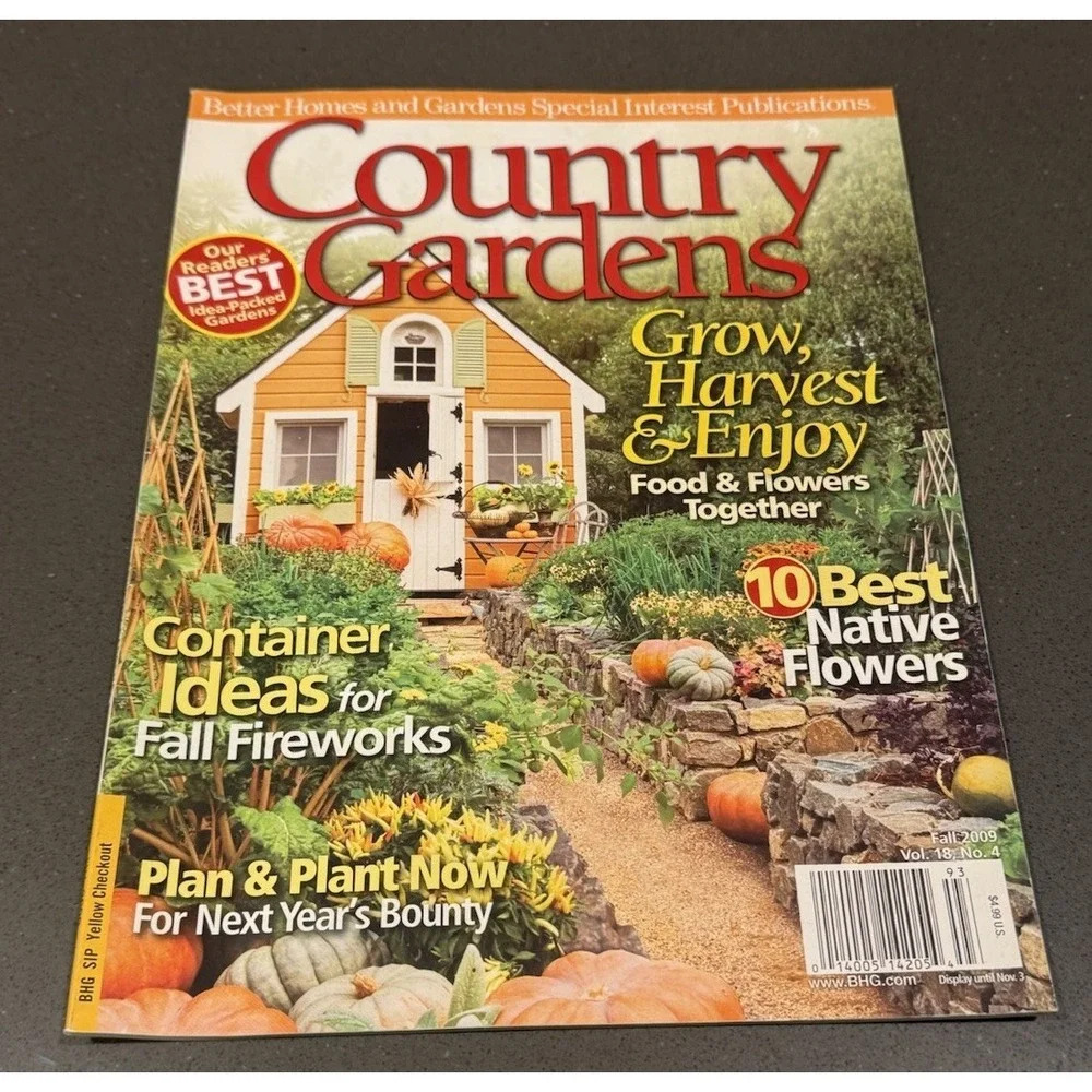 Lot of 6 COUNTRY GARDENS Magazines 2009-2011 Smoke Free Home EUC Lot G